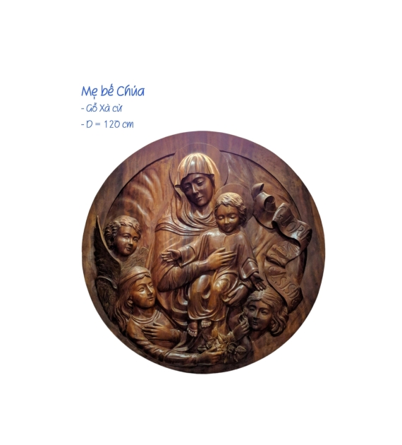 Mẹ bế Chúa - Gỗ xà cừ